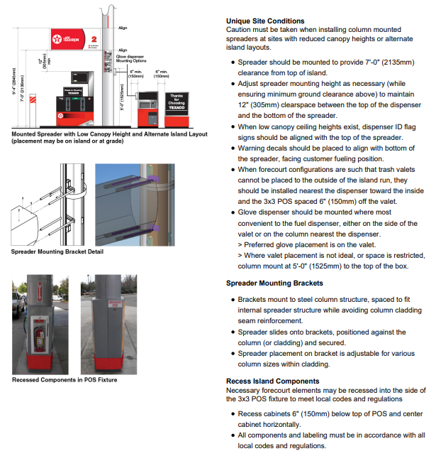 Texaco 2020 Guidelines: Fuel Island Components and Arrangement
