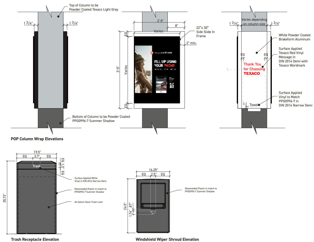 Texaco 2023 Retail Image Guidelines: Fuel Island Components and Arrangement