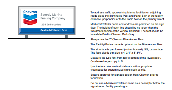 Chevron 2020 Retail Image Guidelines: Marine Facilities